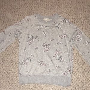 Garage Gray Floral Sweater